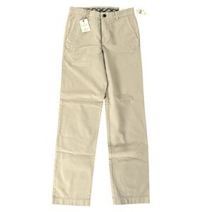 Brooks Brothers Clark Flat Front Straight Fit Chinos Mens W30 L34 Khaki